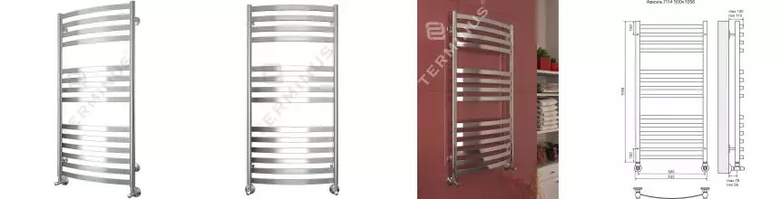 Водяной полотенцесушитель «Terminus» Авиэль П14 53/106 хром