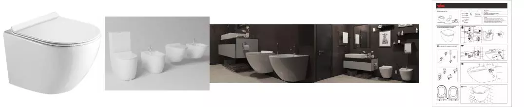 Подвесной унитаз безободковый «Timo» Kulo ТК-403 белый с сиденьем дюропласт с микролифтом белое