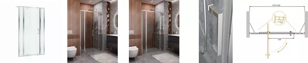 Душевая дверь «Cezares» MOLVENO-BA-12-90 50-C-Cr-IV 140/195 прозрачная/хром универсальная Душевая дверь «Cezares» MOLVENO-BA-12-90 50-C-Cr-IV 140/195 прозрачная/хром универсальная