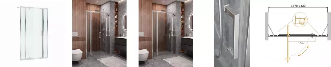 Душевая дверь «Cezares» MOLVENO-BA-12-100 40-C-Cr-IV 140/195 прозрачная/хром универсальная Душевая дверь «Cezares» MOLVENO-BA-12-100 40-C-Cr-IV 140/195 прозрачная/хром универсальная