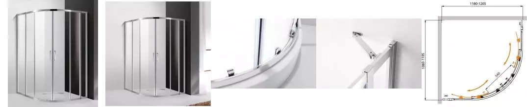Душевой угол-ограждение «Cezares» MOLVENO-RH-22-120/110-C-Cr-IV 120/110 прозрачный/хром без поддона универсальный Душевой угол-ограждение «Cezares» MOLVENO-RH-22-120/110-C-Cr-IV 120/110 прозрачный/хром без поддона универсальный