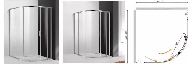 Душевой угол-ограждение «Cezares» MOLVENO-RH-11-120/110-C-Cr-IV 120/110 прозрачный/хром без поддона универсальный Душевой угол-ограждение «Cezares» MOLVENO-RH-11-120/110-C-Cr-IV 120/110 прозрачный/хром без поддона универсальный