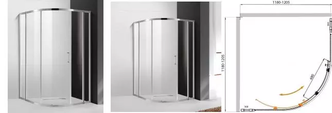 Душевой угол-ограждение «Cezares» MOLVENO-R-11-90 30-C-Cr-IV 120/120 прозрачный/хром без поддона универсальный Душевой угол-ограждение «Cezares» MOLVENO-R-11-90 30-C-Cr-IV 120/120 прозрачный/хром без поддона универсальный