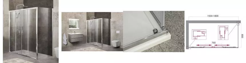 Душевой угол-ограждение «Belbagno» UNIQUE-AH-21-150/180-80-C-Cr прозрачный/хром без поддона универсальный Душевой угол-ограждение «Belbagno» UNIQUE-AH-21-150/180-80-C-Cr прозрачный/хром без поддона универсальный