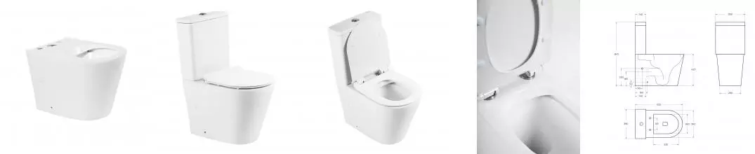 FLAY-R Чаша унитаза безободкового, P-trap BB2149CPR · Belbagno, BB2149CPR