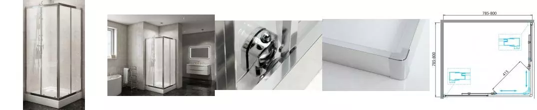 Душевой угол-ограждение «Belbagno» DUE-A-2-80-C-Cr 80/80 прозрачный/хром квадратный без поддона универсальный Душевой угол-ограждение «Belbagno» DUE-A-2-80-C-Cr 80/80 прозрачный/хром квадратный без поддона универсальный