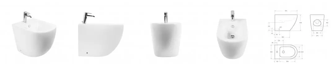 Напольное биде «Belbagno» Sfera-R BB2141B белое без крышки Напольное биде «Belbagno» Sfera-R BB2141B белое без крышки