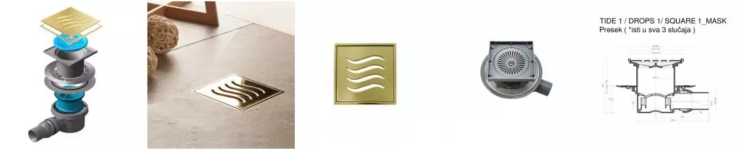 Трап для душа «Pestan» Confluo Standard Tide 1 13000140 боковой выпуск Mask Gold Трап для душа «Pestan» Confluo Standard Tide 1 13000140 боковой выпуск Mask Gold