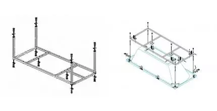 Каркас под ванну «Cezares» EMP-150-70-MF-R