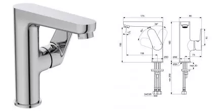 Смеситель для раковины «Ideal Standard» Cerafine O BC555AA хром Смеситель для раковины «Ideal Standard» Cerafine O BC555AA хром