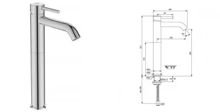 Смеситель для раковины «Ideal Standard» Ceraline BC269AA хром