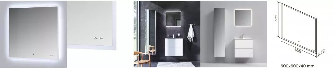 Зеркало «Am.Pm» Spirit 60 с сенсорным выключателем с подсветкой