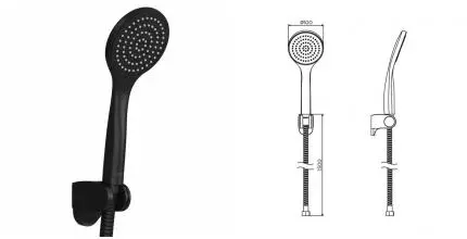 Душевой гарнитур «Dorff» Comfort D0208000BL чёрный Душевой гарнитур «Dorff» Comfort D0208000BL чёрный