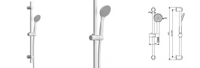 Душевой гарнитур «Dorff» Comfort D0108000WH белый Душевой гарнитур «Dorff» Comfort D0108000WH белый
