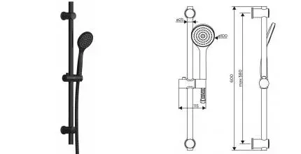 Душевой гарнитур «Dorff» Comfort D0108000BL чёрный Душевой гарнитур «Dorff» Comfort D0108000BL чёрный