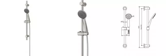 Душевой гарнитур «Dorff» Logic new D0103000SS никель Душевой гарнитур «Dorff» Logic new D0103000SS никель