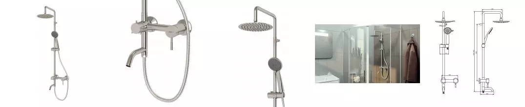 Душевая система «Dorff» Logic D0703000SS хром Душевая система «Dorff» Logic D0703000SS хром