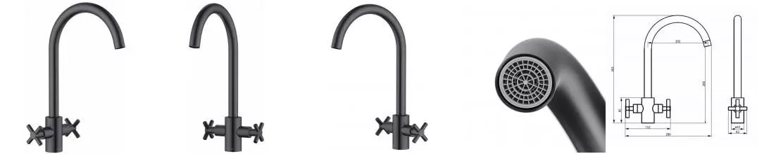 Смеситель для кухонной мойки «Damixa» Neo Classic 270000000 графит