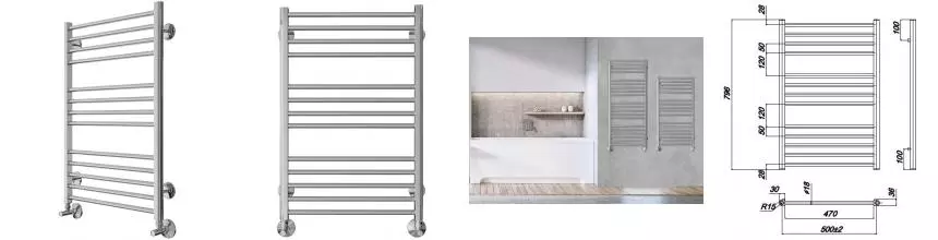 Водяной полотенцесушитель «Ravak» Norma 53/80 W хром