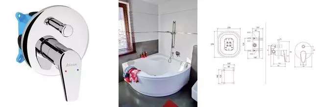 Смеситель для ванны «Ravak» Neo NO 065.00 хром