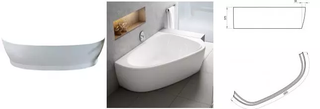 Экран под ванну «Ravak» Love Story II белый правый