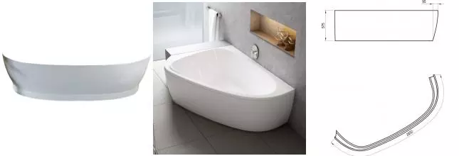 Экран под ванну «Ravak» Love Story II белый левый Экран под ванну «Ravak» Love Story II белый левый