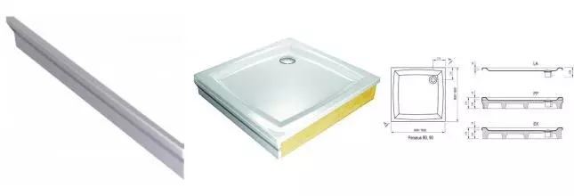 Экран для поддона «Ravak» Perseus SET N 90 белый