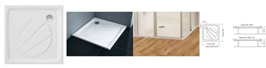 Душевой поддон «Ravak» Perseus Pro 100/100 низкий из литьевого мрамора квадратный Душевой поддон «Ravak» Perseus Pro 100/100 низкий из литьевого мрамора квадратный