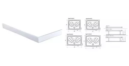 Экран для поддона «Ravak» Gigant Pro 110/80 с кpеплением белый левый