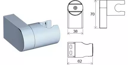 Держатель для душа «Ravak» 611.00 хром Держатель для душа «Ravak» 611.00 хром