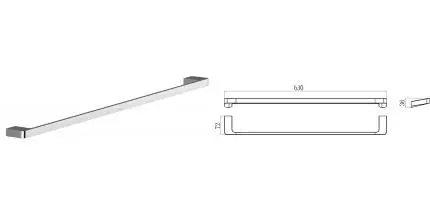 Полотенцедержатель «Ravak» TD 310.00 на стену хром
