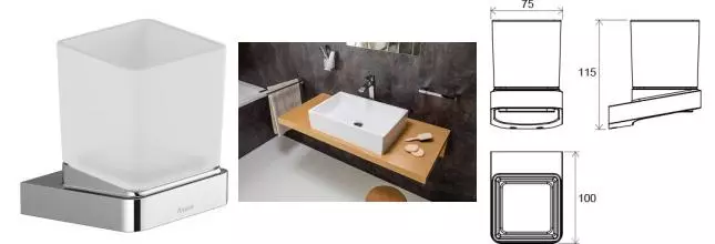 Стакан для зубных щёток «Ravak» TD 210.00 на стену хром