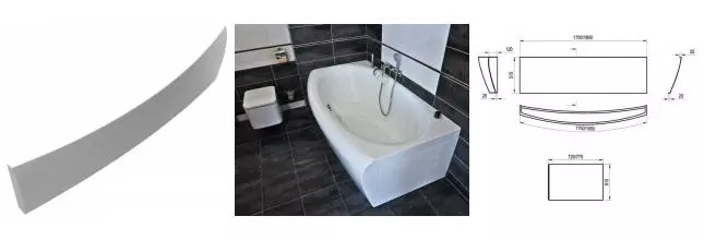 Экран под ванну «Ravak» Evolution 180 белый