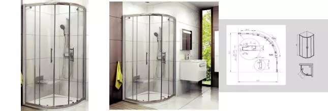 Душевой угол-ограждение «Ravak» Blix XP2CP4 90/90 Transparent/хром Душевой угол-ограждение «Ravak» Blix XP2CP4 90/90 Transparent/хром