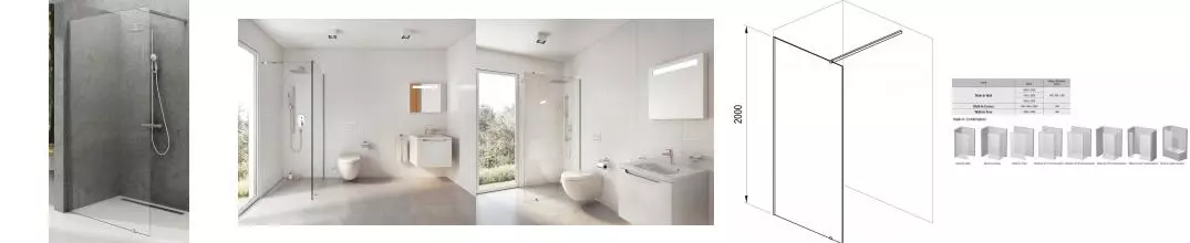 Душевая перегородка «Ravak» Walk-In Wall 100/200 Transparent/хром универсальный