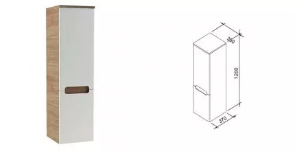 Пенал «Ravak» SB Classic 35 R подвесной каппучино/белый правый Пенал «Ravak» SB Classic 35 R подвесной каппучино/белый правый
