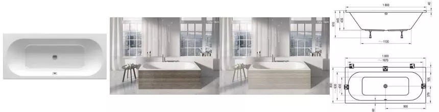 Ванна акриловая «Ravak» City Slim 180/80 без опор без сифона белая Ванна акриловая «Ravak» City Slim 180/80 без опор без сифона белая