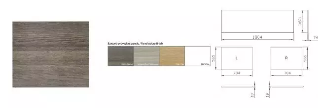 Торцевой экран под ванну «Ravak» City 80 орех левый