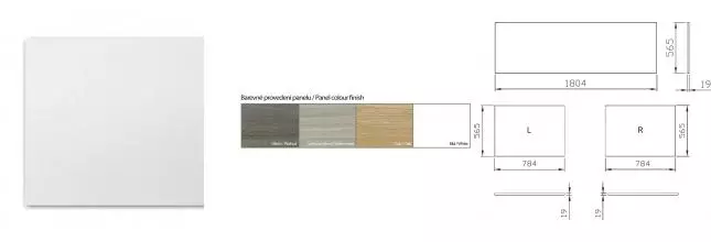 Торцевой экран под ванну «Ravak» City 80 белый левый Торцевой экран под ванну «Ravak» City 80 белый левый