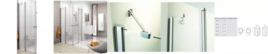 Душевая дверь «Ravak» Chrome CRV2 100/195 Transparent/сатин универсальная Душевая дверь «Ravak» Chrome CRV2 100/195 Transparent/сатин универсальная