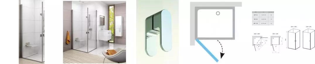 Душевая дверь «Ravak» Chrome CRV1 80/195 Transparent/сатин универсальная Душевая дверь «Ravak» Chrome CRV1 80/195 Transparent/сатин универсальная
