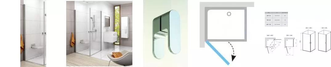 Душевая дверь «Ravak» Chrome CRV1 80/195 Transparent/хром универсальная Душевая дверь «Ravak» Chrome CRV1 80/195 Transparent/хром универсальная