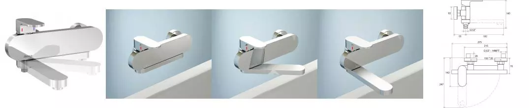 Смеситель для ванны «Ravak» Chrome CR 022.00/150 хром Смеситель для ванны «Ravak» Chrome CR 022.00/150 хром