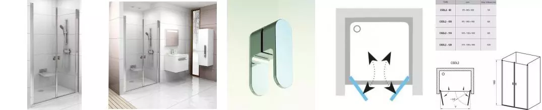 Душевая дверь «Ravak» Chrome CSDL2 90/195 Transparent/сатин Душевая дверь «Ravak» Chrome CSDL2 90/195 Transparent/сатин