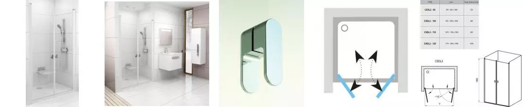 Душевая дверь «Ravak» Chrome CSDL2 120/195 Transparent/белая Душевая дверь «Ravak» Chrome CSDL2 120/195 Transparent/белая
