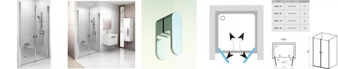 Душевая дверь «Ravak» Chrome CSDL2 100/195 Transparent/хром Душевая дверь «Ravak» Chrome CSDL2 100/195 Transparent/хром