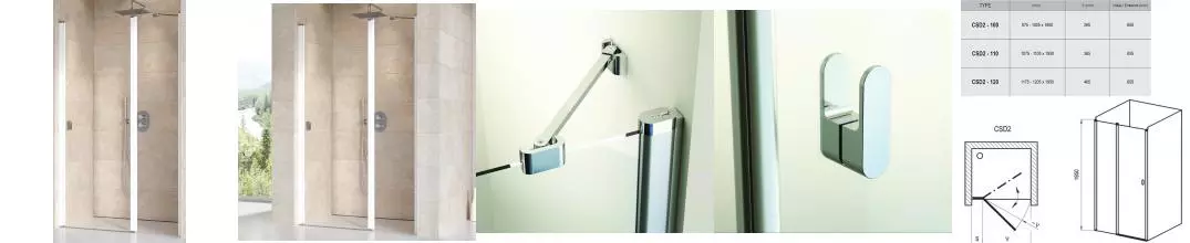 Душевая дверь «Ravak» Chrome CSD2 120/195 Transparent/белая универсальная Душевая дверь «Ravak» Chrome CSD2 120/195 Transparent/белая универсальная