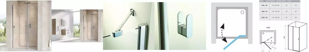 Душевая дверь «Ravak» Chrome CSD2 100/195 Transparent/сатин универсальная Душевая дверь «Ravak» Chrome CSD2 100/195 Transparent/сатин универсальная