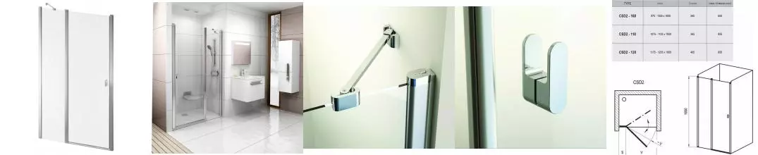 Душевая дверь «Ravak» Chrome CSD2 100/195 Transparent/хром универсальная