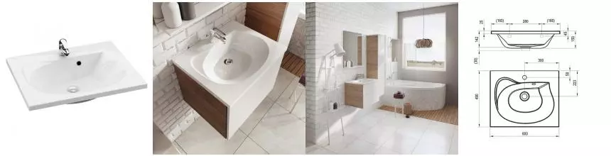 Раковина «Ravak» Rosa II 60/49 литьевой мрамор белая Раковина «Ravak» Rosa II 60/49 литьевой мрамор белая